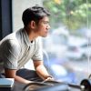 man sitting alone thinking window Masonic education