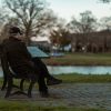 man alone park bench thinking Masonic education