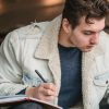 man sitting quietly journal window Masonic education