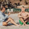 two men calm conversation outdoors Masonic education