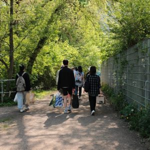 friends walking outdoor path Masonic education