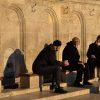 two men talking park bench Masonic education