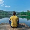 calm man sitting quietly outdoors Masonic education
