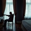 man sitting quietly storm window Masonic education