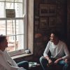 two men sitting talking outdoors Masonic education