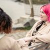 two people sitting bench quiet Masonic education