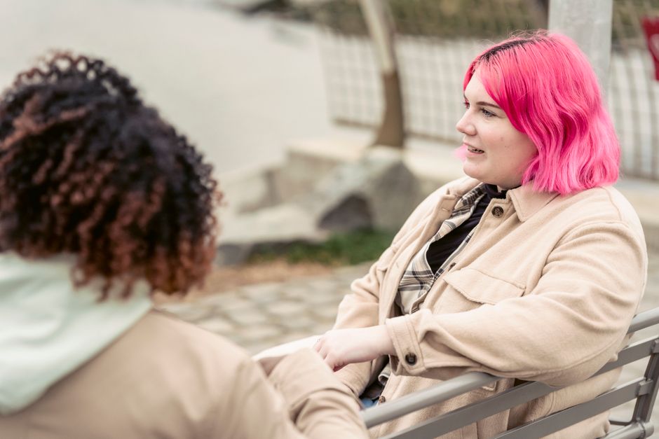 two people sitting bench quiet Masonic education