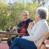 couple talking coffee morning Masonic education