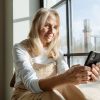 woman smiling phone window Masonic education