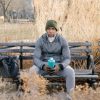 lone man sitting bench autumn Masonic education