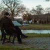 man sitting alone bench park Masonic education